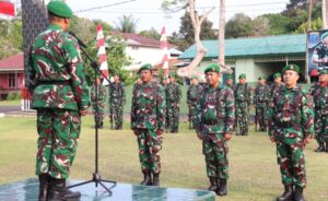 Kapten Arm Supratno Pimpin Upacara Bendera Mingguan, Teguhkan Disiplin dan Semangat Pengabdian Prajurit