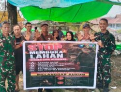 Cegah Api Sebelum Membesar! Tim Penyuluh Mabes TNI Sasar Pasar Desa Gudang Hulu, Ajak Warga Bersatu Lawan Karhutla