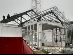 Proyek Besar Rehabilitas / Renovasi Gedung Kantor Bupati Melawi Mulai Dikerjakan, Penerapan K3 Jadi Sorotan!!