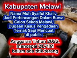 Nama Moh Syaiful Khair, S.Sos., M.Si. Jadi Sorotan Dalam Bursa Calon Sekda Melawi, Kasus Pengadaan Ternak Rp21,71 Miliar Kembali Jadi Perbincangan di Grup WhatsApp “Suara Rakyat Melawi”