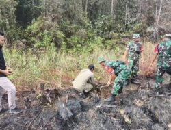 Pulihkan Hijaunya Bumi, Pj. Danramil Batang Lupar Bersama Forkopimcam Tanam Pohon di Desa Lanjak Deras