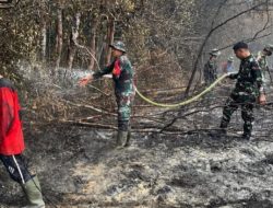 Satgas Karhutla Kodim 1206/Putussibau Tempuh Medan Jauh Demi Padamkan Api di Desa Sentabai